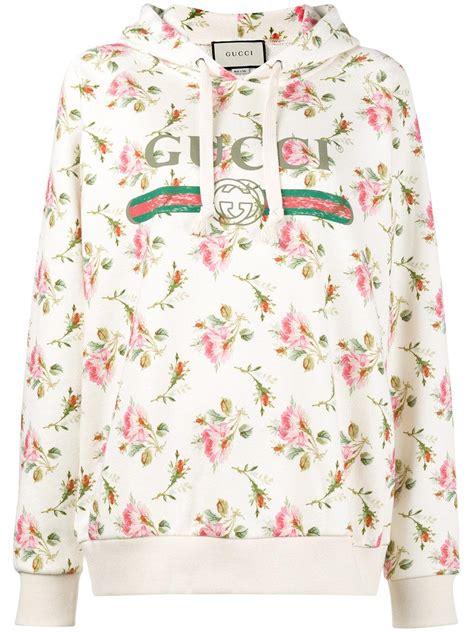 flower rose print with gucci hoodie|saks Gucci sweatshirt.